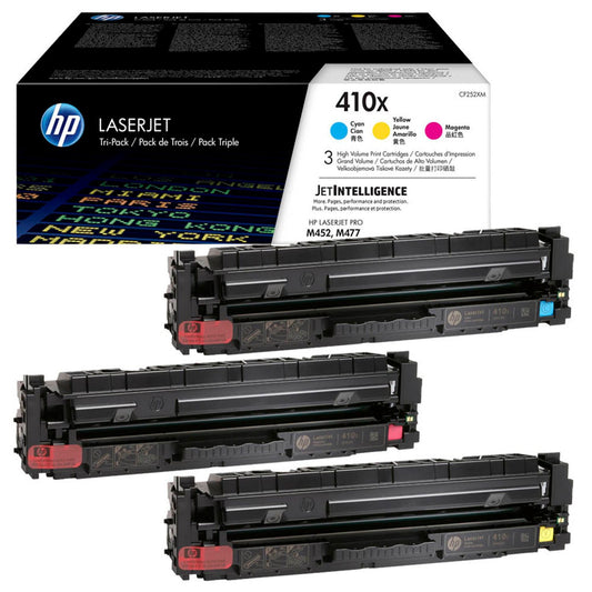 HP 410X () cyan, magenta, gelb Tonerkartuschen, 3er-Set | CF252XM | 1 Pack = 3 St.