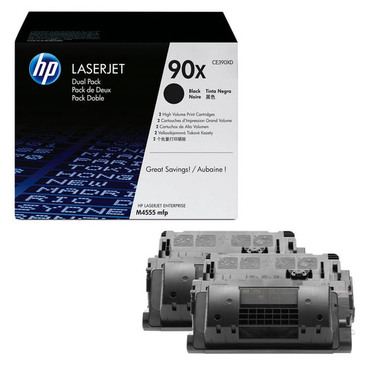 HP 90X () schwarz Tonerkartuschen, 2er-Set | CE390XD | 1 Pack = 2 St.