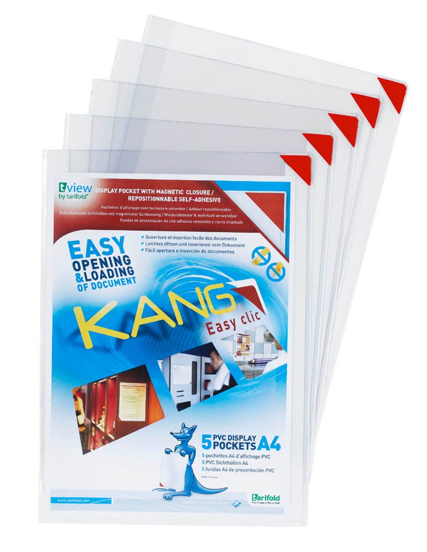 tarifold Dokumentenhüllen selbstklebend Kang easy clic transparent