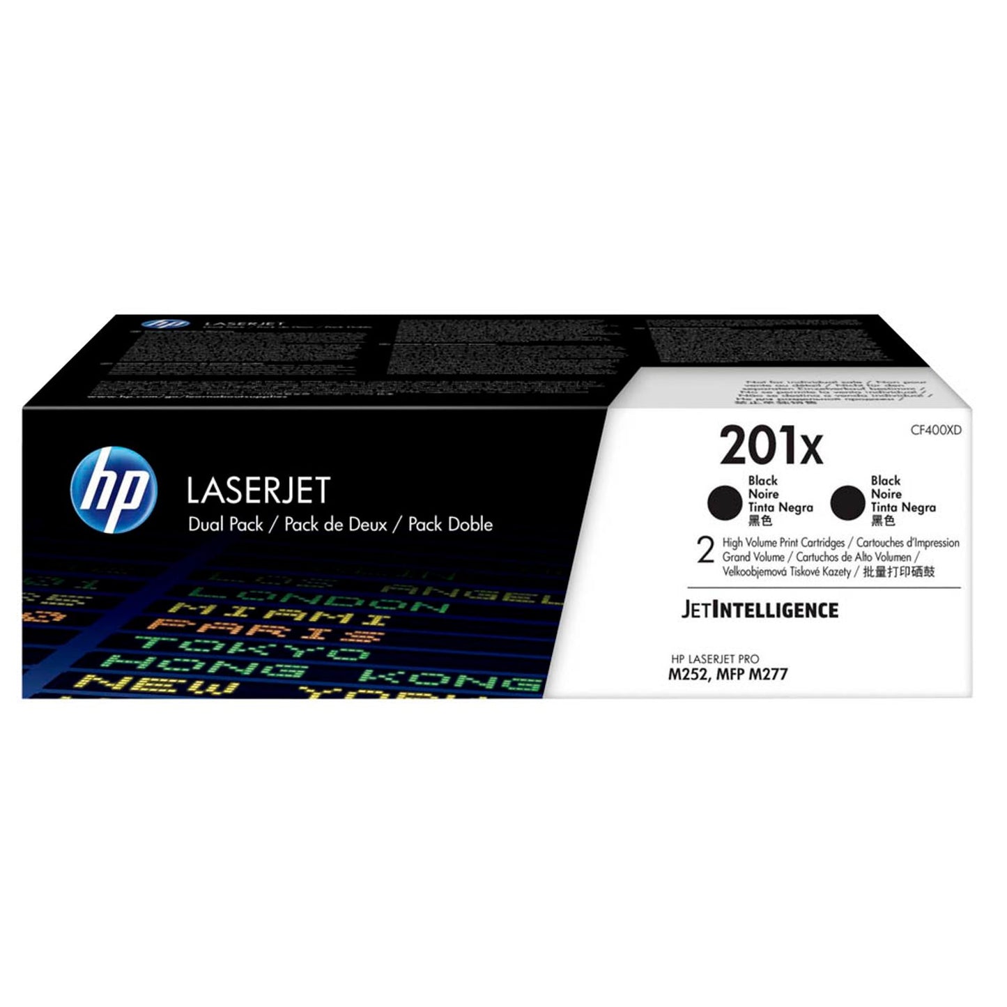 HP 201X () schwarz Tonerkartuschen, 2er-Set | CF400XD | 1 Pack = 2 St.
