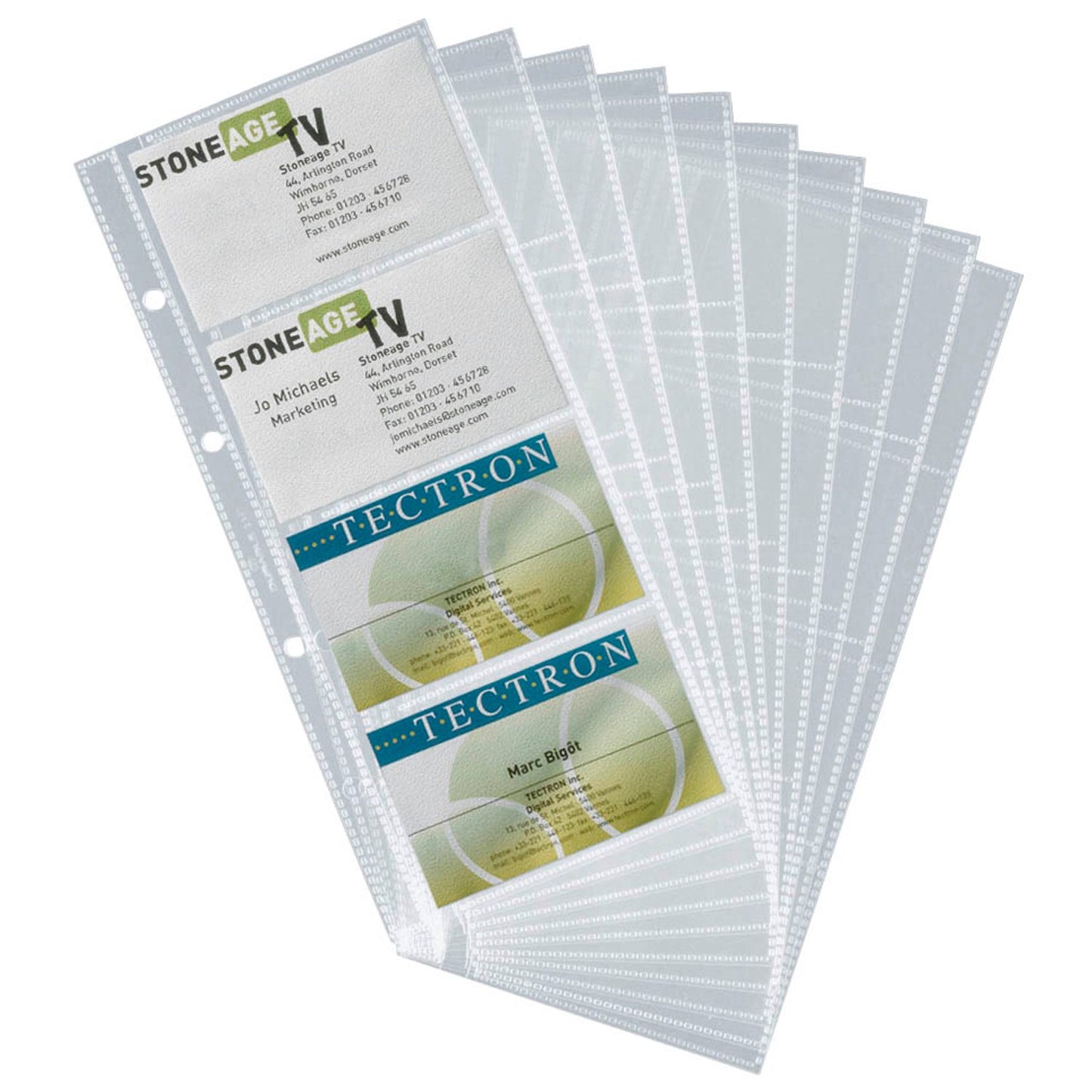 DURABLE Visitenkartenhüllen transparent, für bis zu 8 Visitenkarten | 238719 | 1 Pack = 10 St.