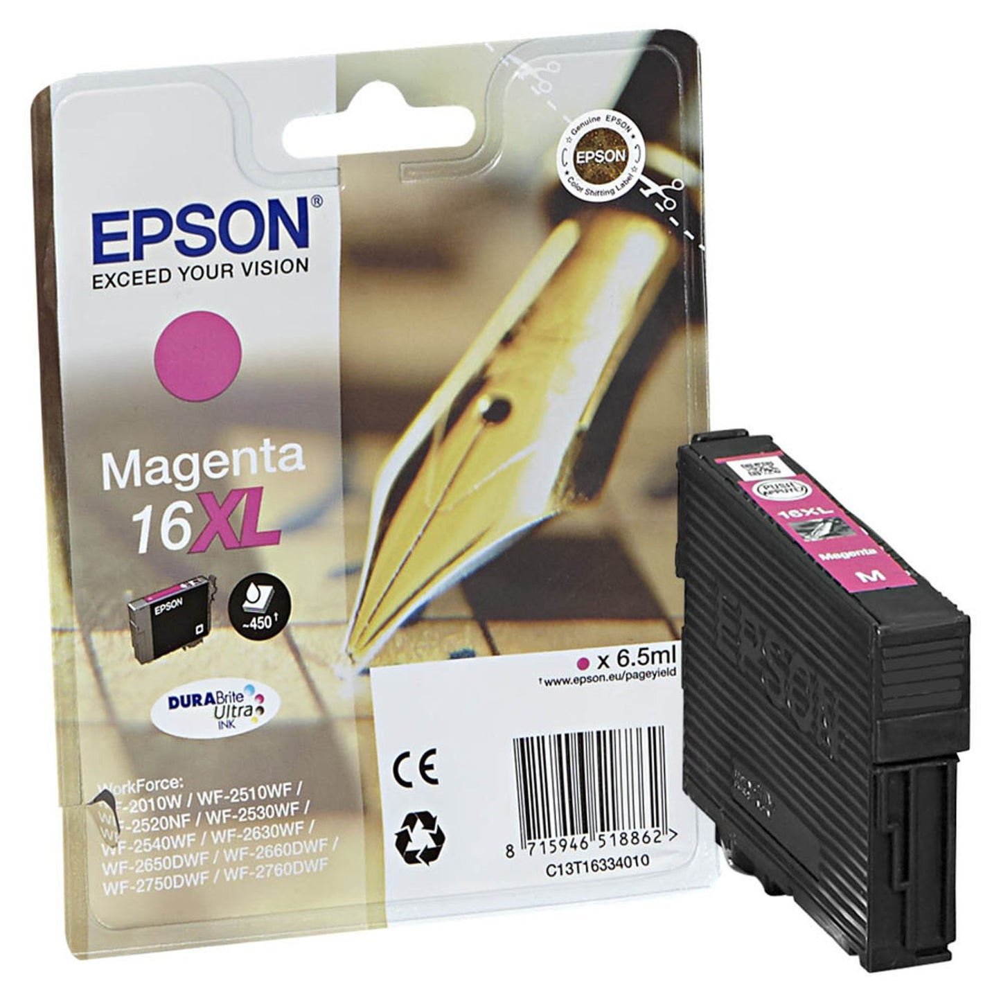 EPSON 16XL / T1633XL magenta Druckerpatrone | C13T16334012