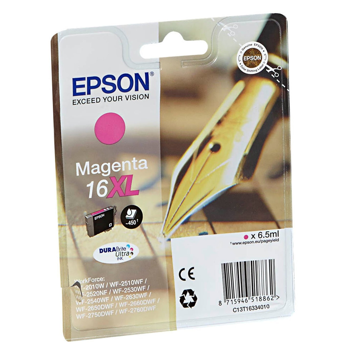 EPSON 16XL / T1633XL magenta Druckerpatrone | C13T16334012
