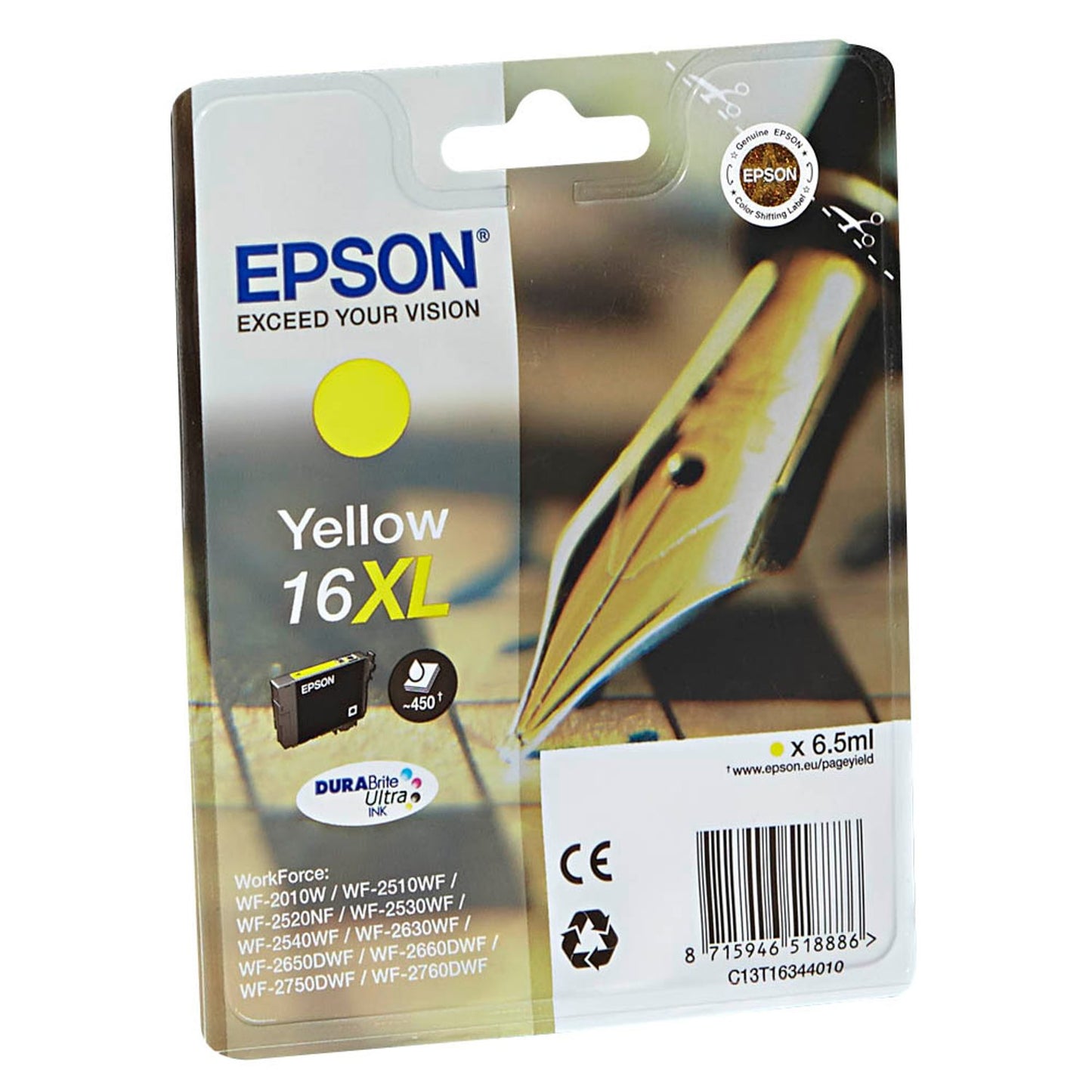 EPSON 16XL / T1634XL gelb Druckerpatrone | C13T16344012