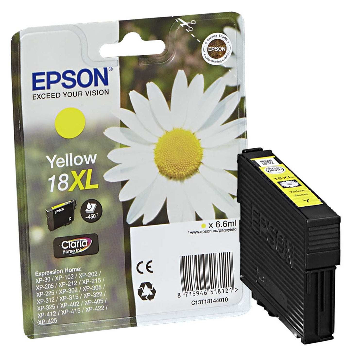 EPSON 18XL / T1814XL gelb Druckerpatrone | C13T18144012
