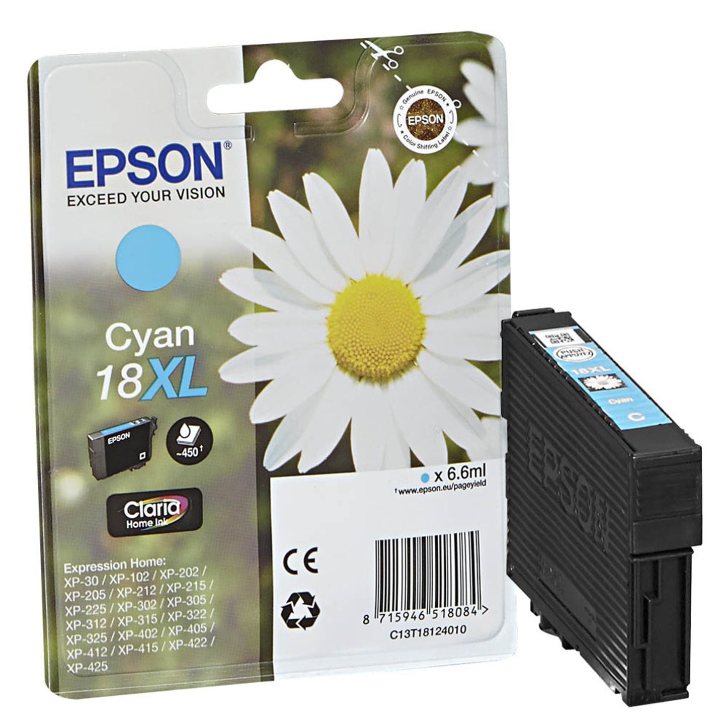 EPSON 18XL / T1812XL cyan Druckerpatrone | C13T18124012