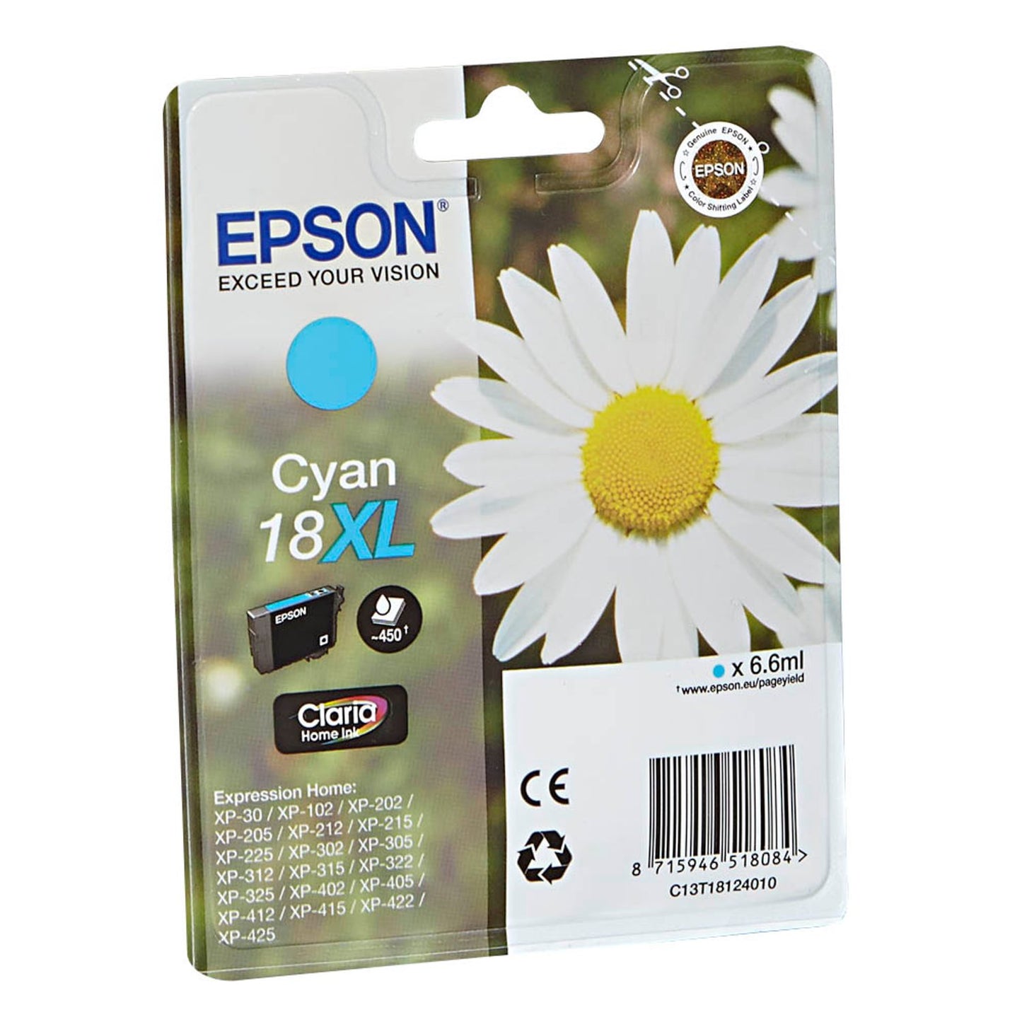 EPSON 18XL / T1812XL cyan Druckerpatrone | C13T18124012