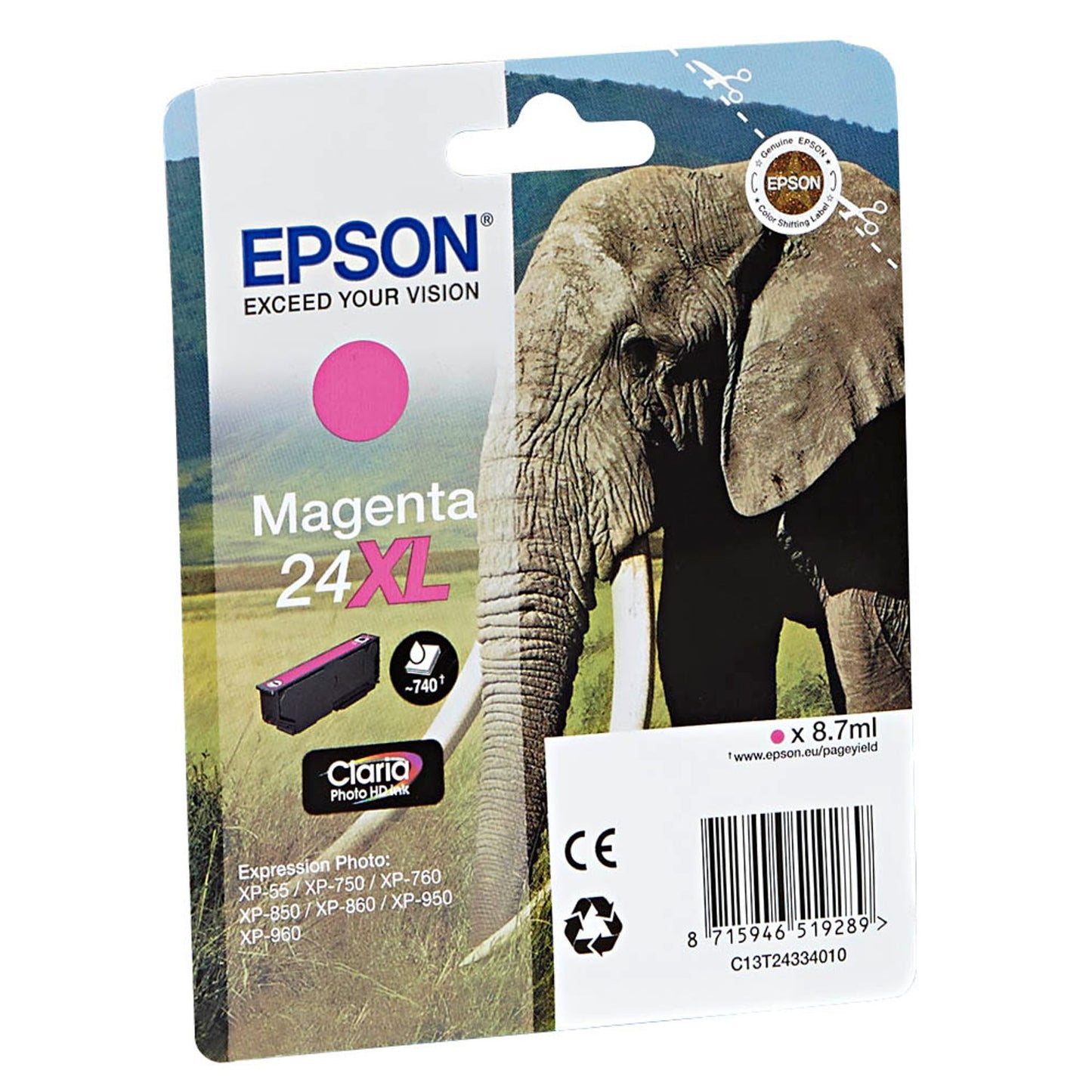 EPSON 24XL / T2433XL magenta Druckerpatrone | C13T24334012