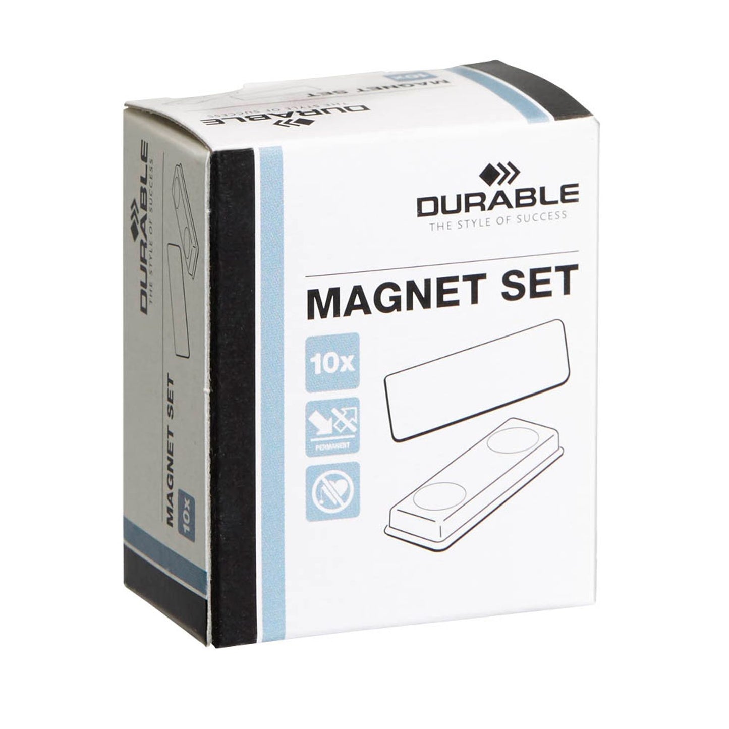 DURABLE Selbstklebende Magnete rot/gelb | 891700 | 1 Pack = 10 St.