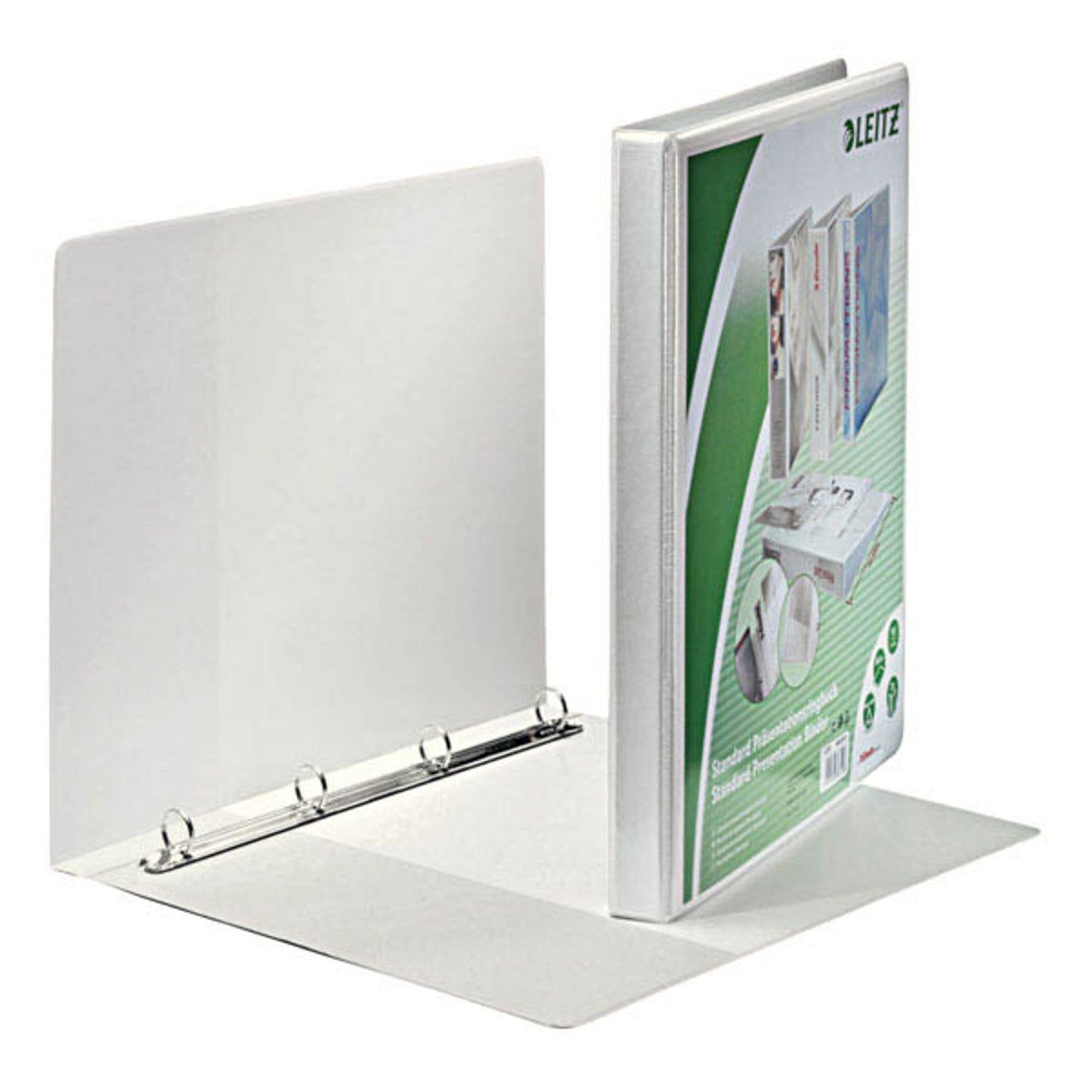 LEITZ Präsentationsringbücher 4-Ringe weiß 2,9 cm DIN A4 | 42820001 | 1 Pack = 6 St.