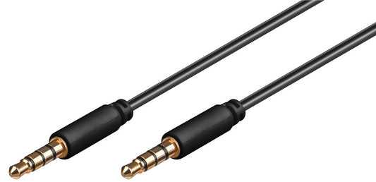 goobay 3,5 mm Klinkenkabel schwarz, 1 St.