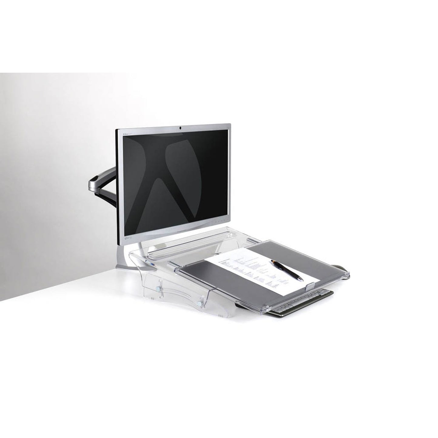BAKKER ELKHUIZEN Konzepthalter FlexDesk 640 transparent | BNEFDESK640