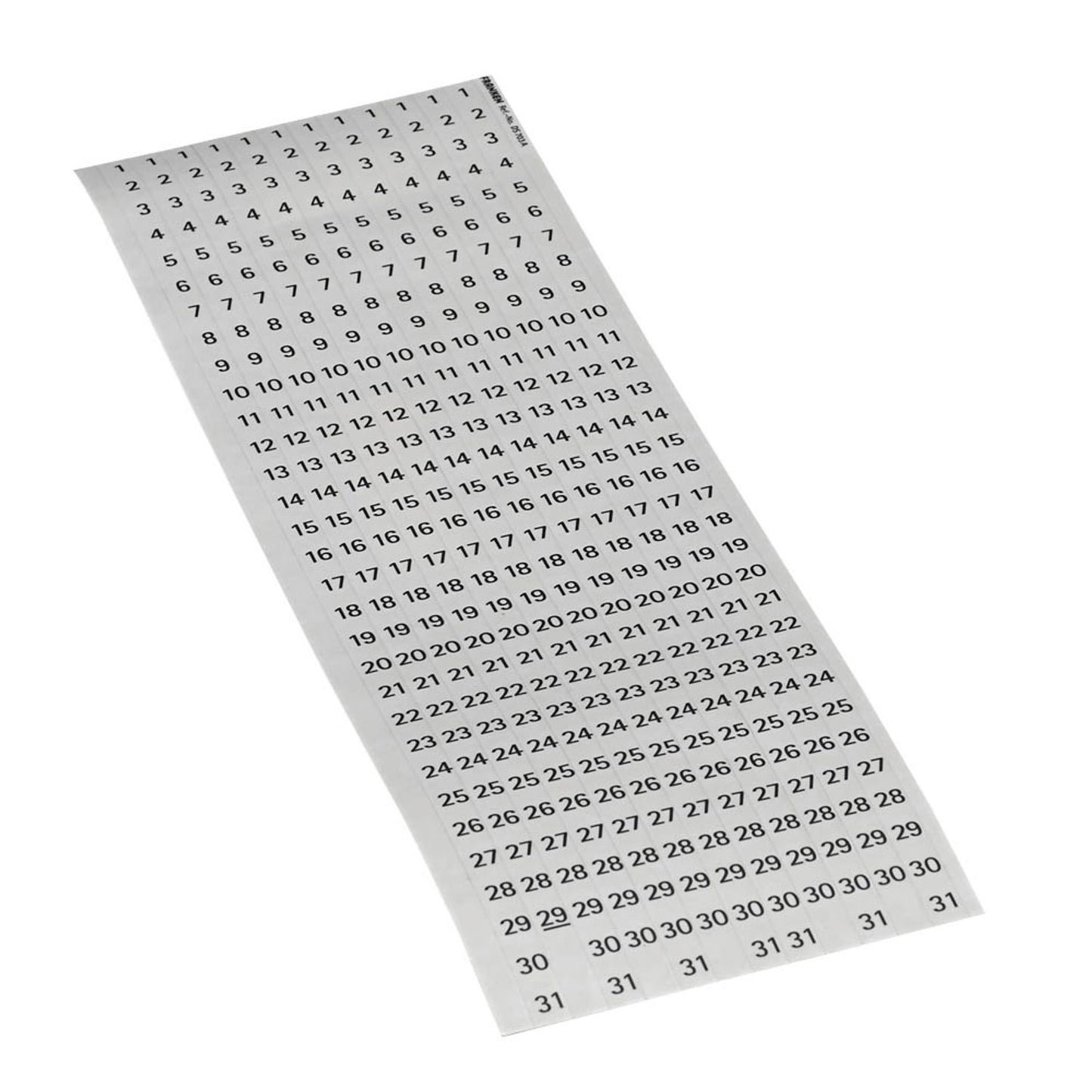 FRANKEN Datumsstreifen transparent für Jahresplaner | DS703A | 1 Pack = 12 Streifen