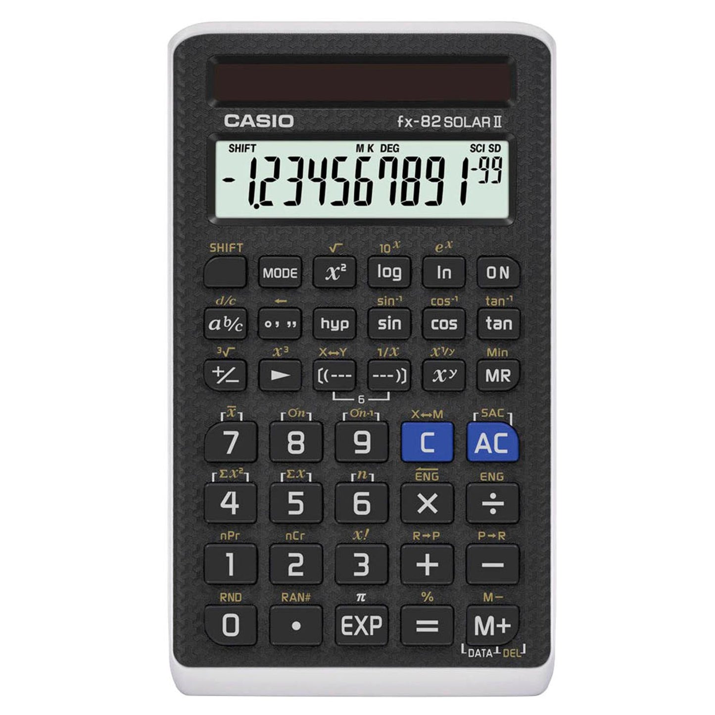 CASIO FX-82Solar II Wissenschaftlicher Taschenrechner schwarz | FX-82SOLARII