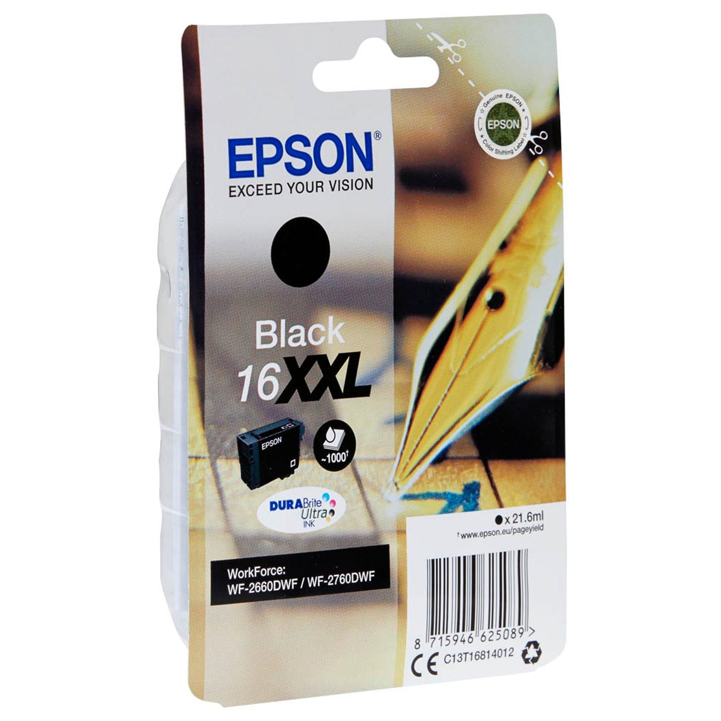 EPSON 16XXL / T1681XXL schwarz Druckerpatrone | C13T16814012