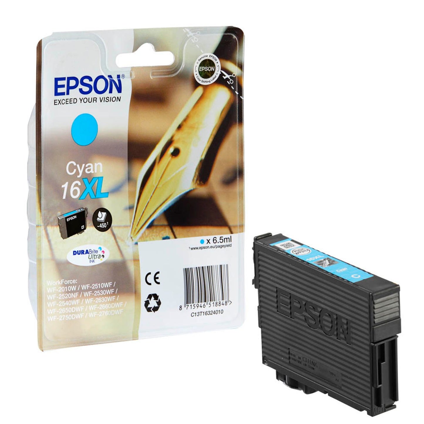 EPSON 16XL / T1632XL cyan Druckerpatrone | C13T16324012