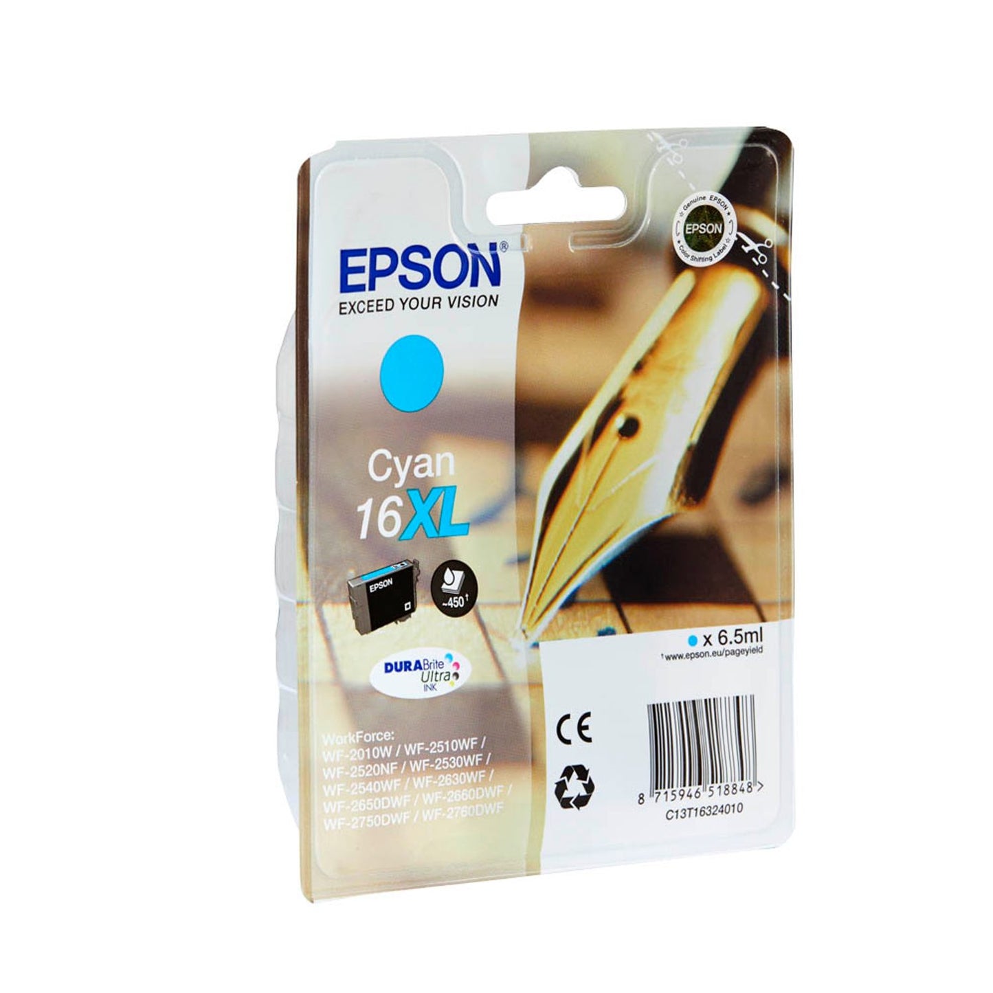 EPSON 16XL / T1632XL cyan Druckerpatrone | C13T16324012