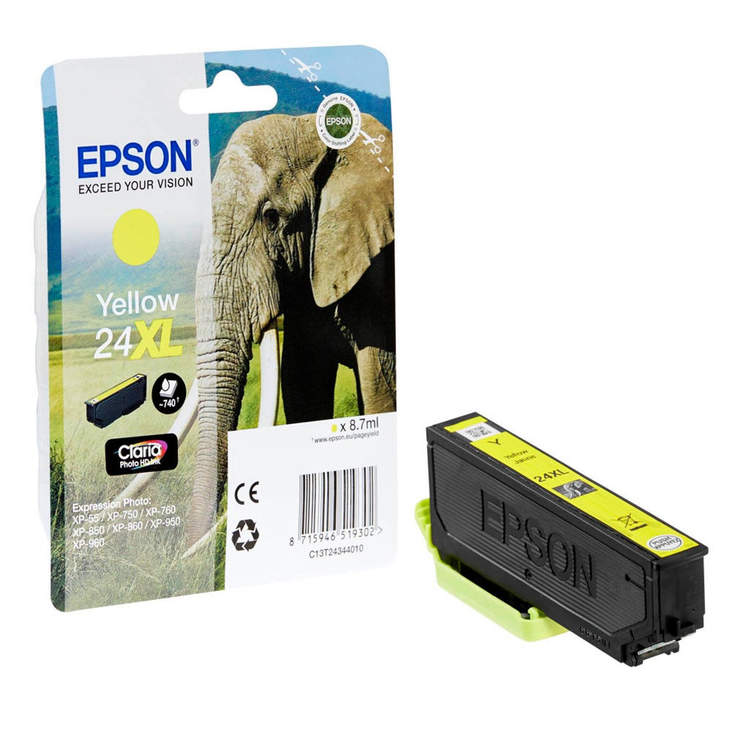 EPSON 24XL / T2434XL gelb Druckerpatrone | C13T24344012