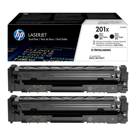 HP 201X () schwarz Tonerkartuschen, 2er-Set | CF400XD | 1 Pack = 2 St.