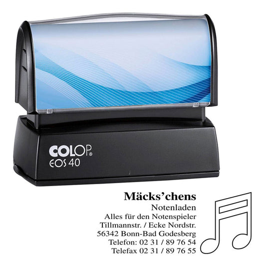 COLOP Textstempel, individualisierbar EOS 40 selbstfärbend blau, schwarz, rot