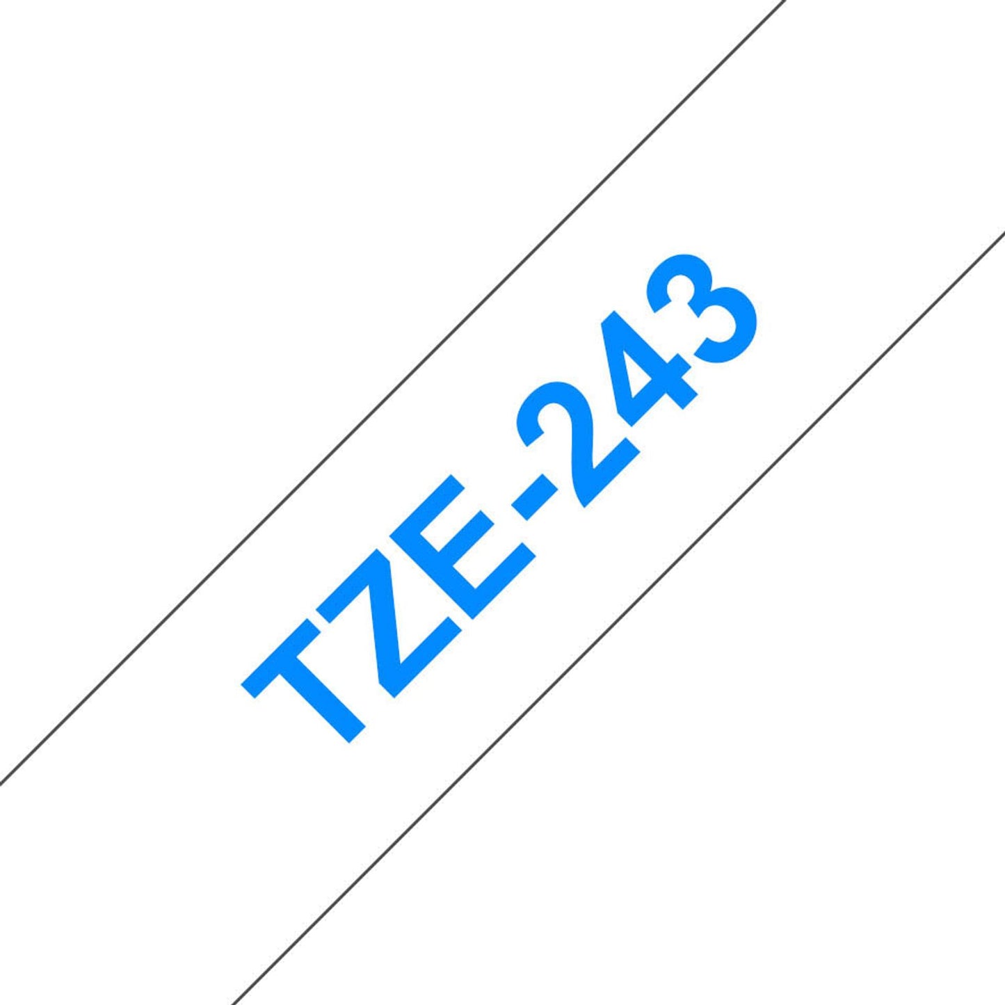 brother Schriftband TZe-243 , 18 mm blau auf weiß | TZE243