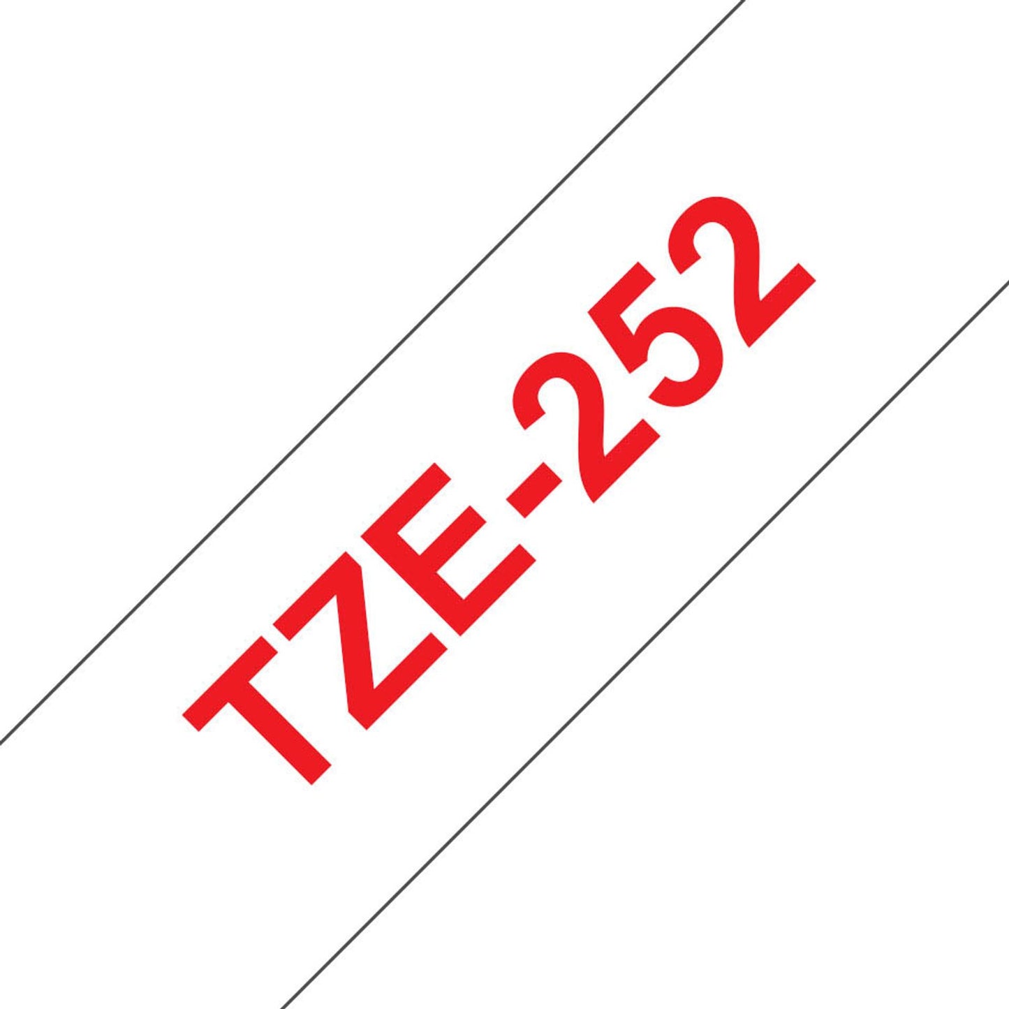 brother Schriftband TZe-252 , 24 mm rot auf weiß | TZE252