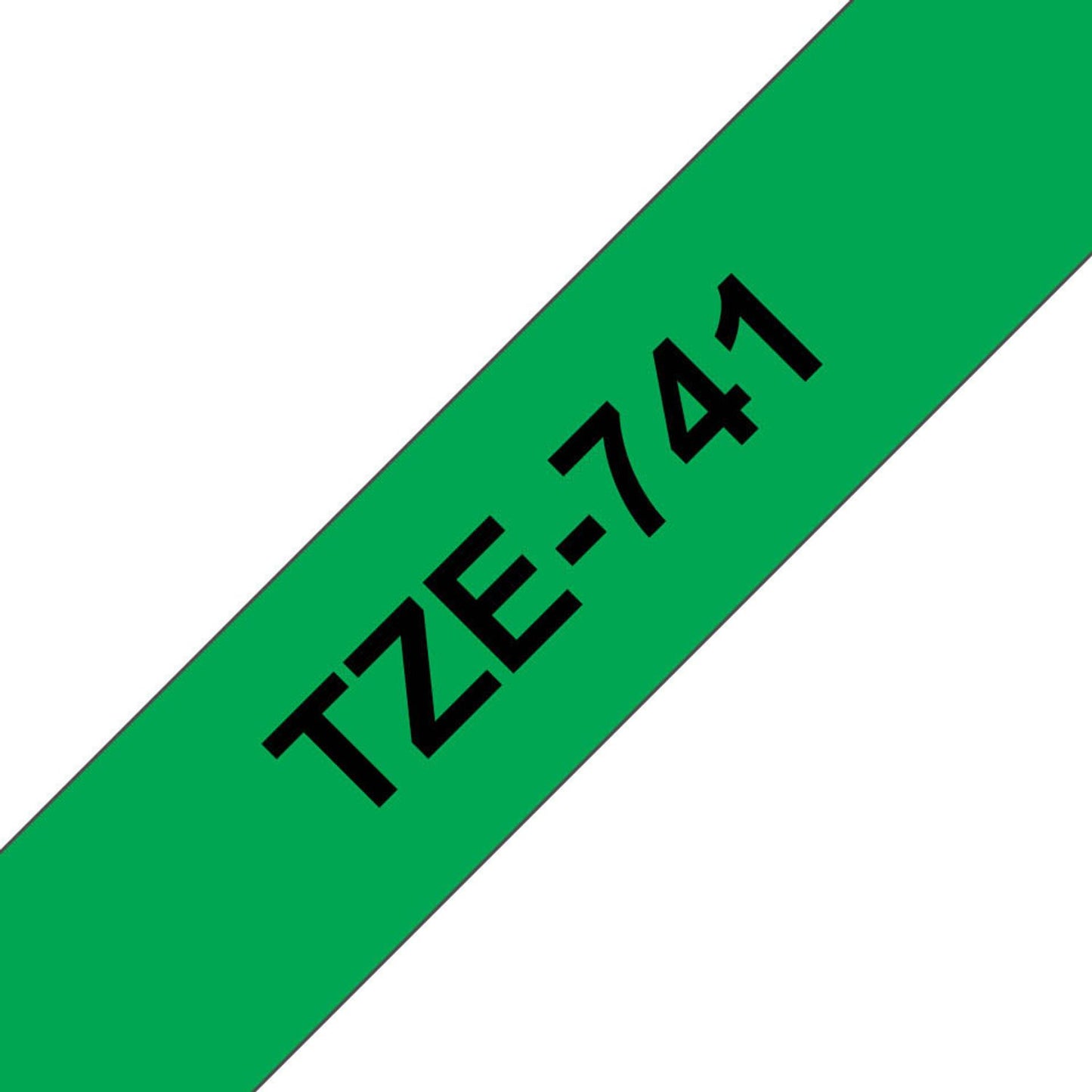 brother Schriftband TZe-741 , 18 mm schwarz auf grün | TZE741
