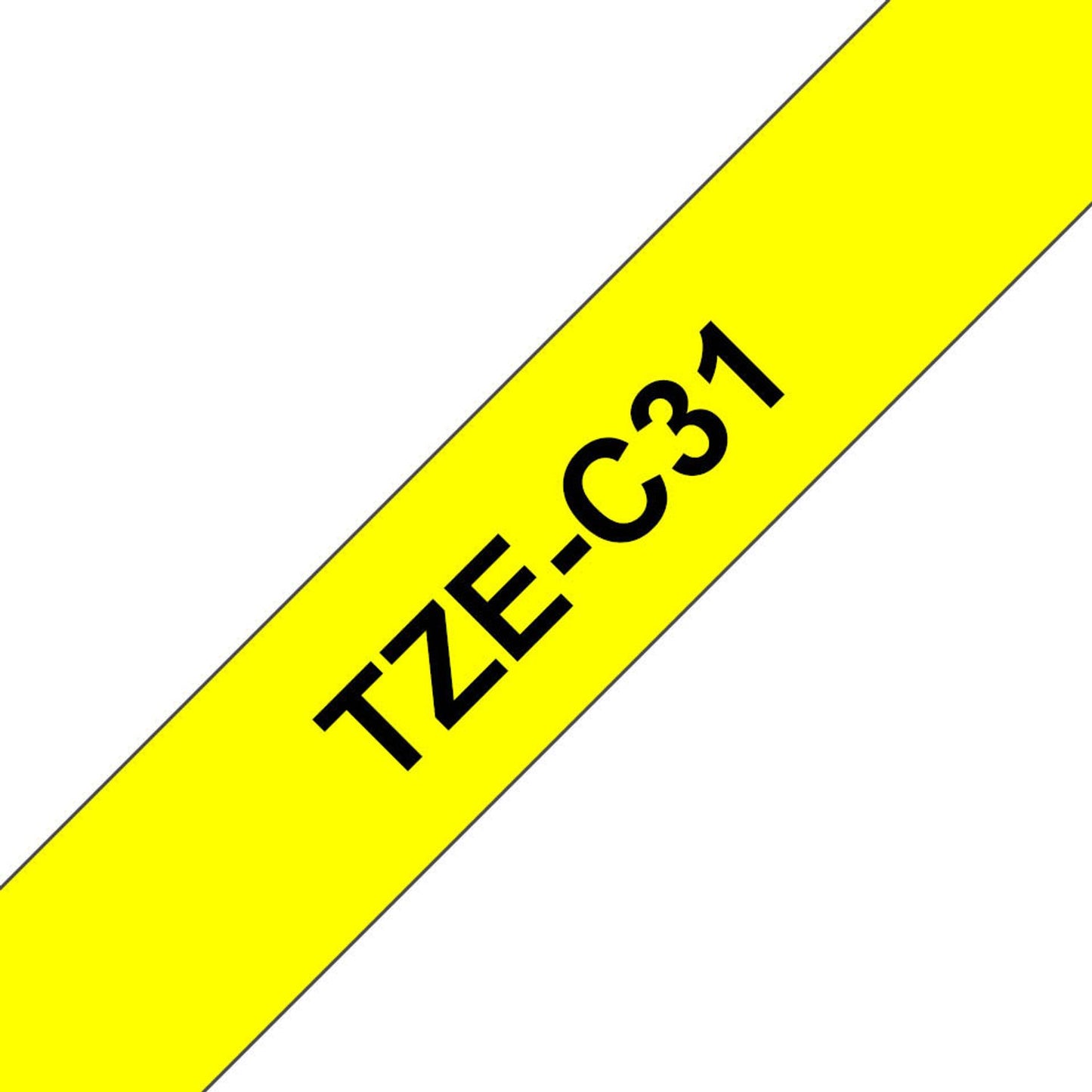 brother Schriftband TZe-C31 , 12 mm schwarz auf gelb | TZEC31