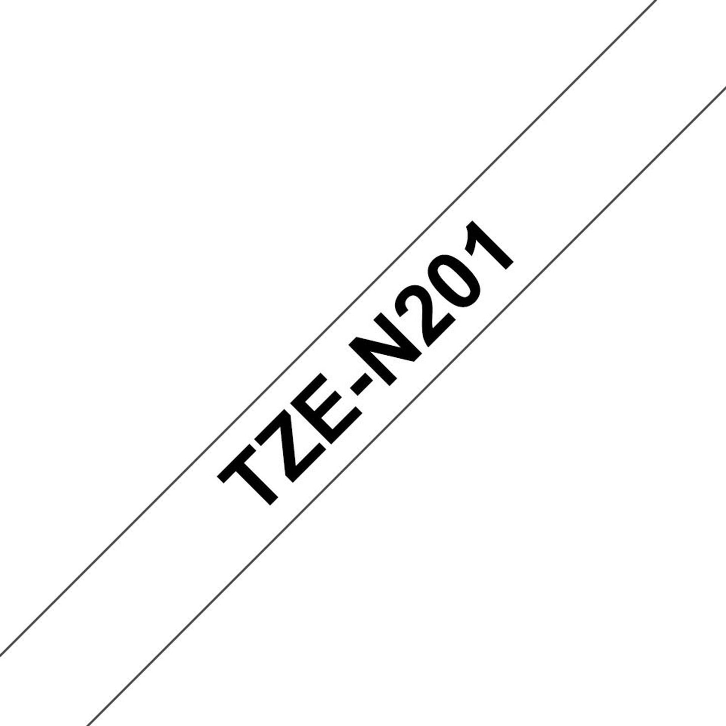 brother Schriftband TZe-N201 , 3,5 mm schwarz auf weiß | TZEN201