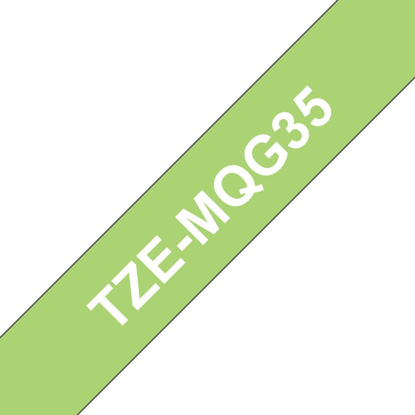 brother Schriftband TZe-MQG35 , 12 mm weiß auf grün | TZEMQG35