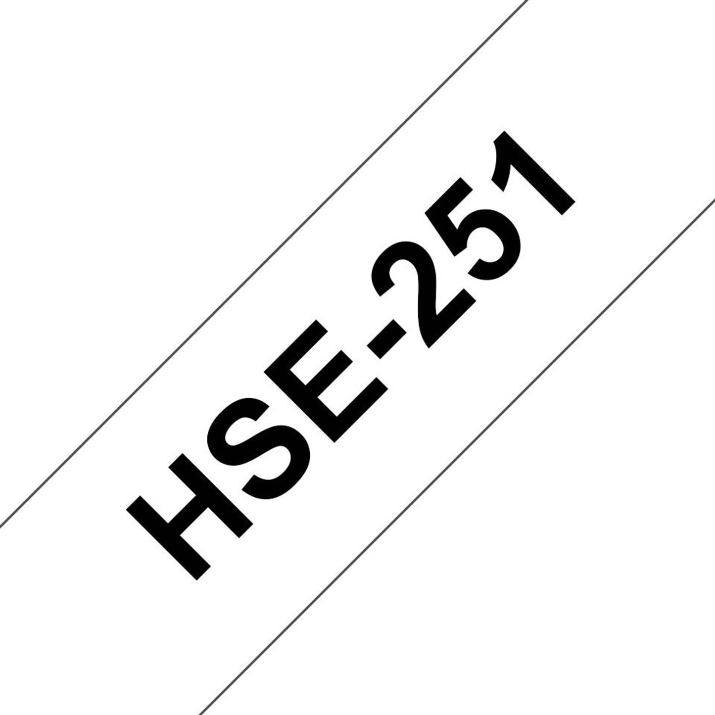 brother Schrumpfschlauch HSe-251E , 21 mm schwarz auf weiß | HSE251E