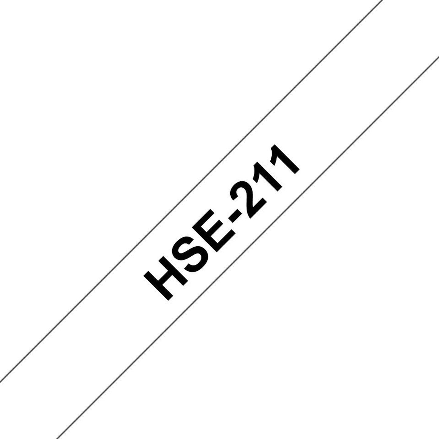 brother Schrumpfschlauch HSe-211E , 5,2 mm schwarz auf weiß | HSE211E