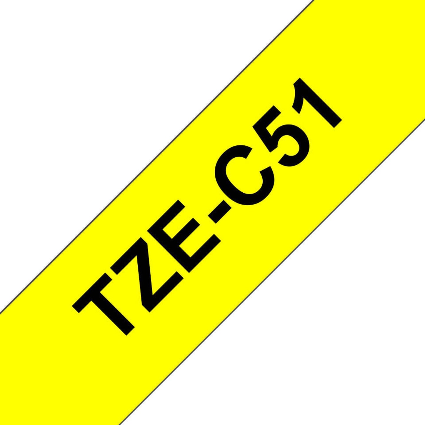 brother Schriftband TZe-C51 , 24 mm schwarz auf gelb | TZEC51
