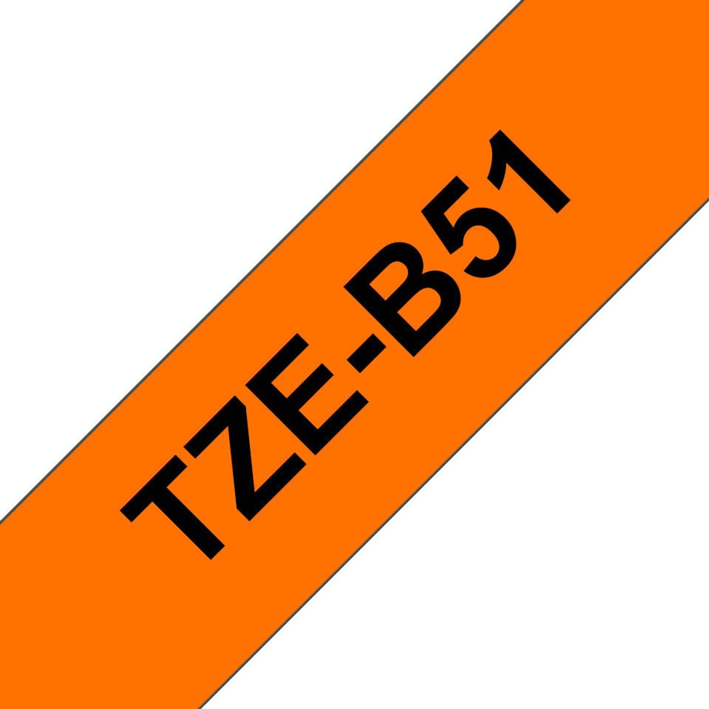 brother Schriftband TZe-B51 , 24 mm schwarz auf orange | TZEB51