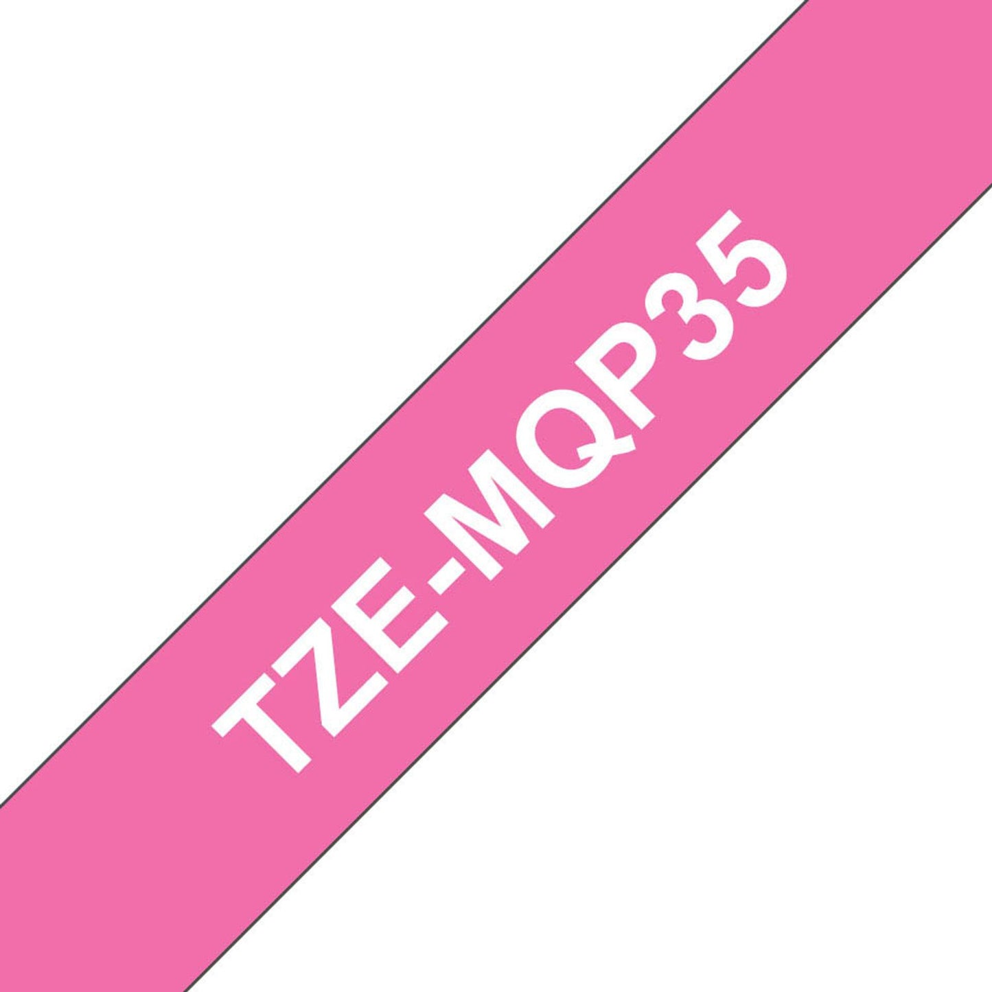 brother Schriftband TZe-MQP35 , 12 mm weiß auf pink | TZEMQP35