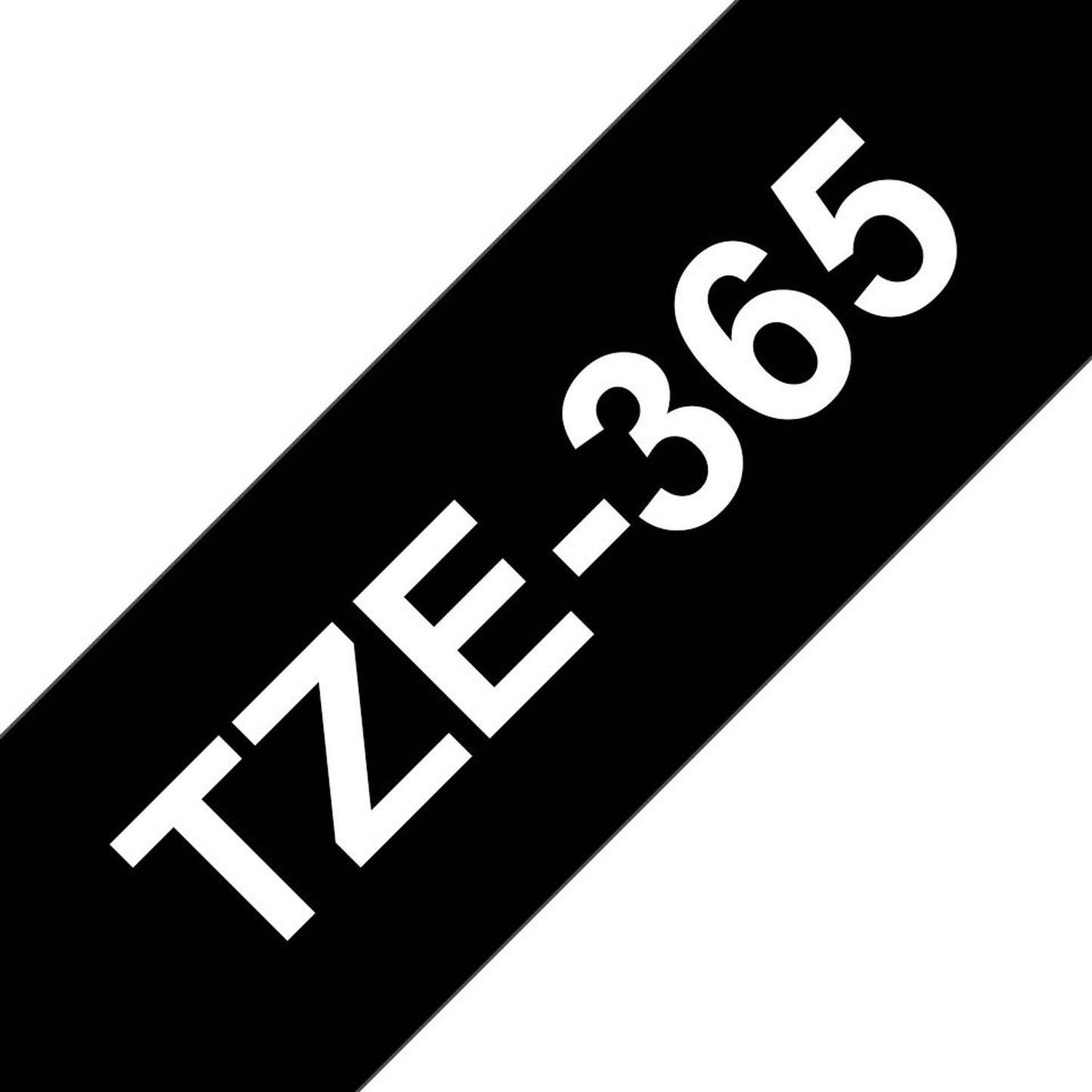 brother Schriftband TZe-365 , 36 mm weiß auf schwarz | TZE365