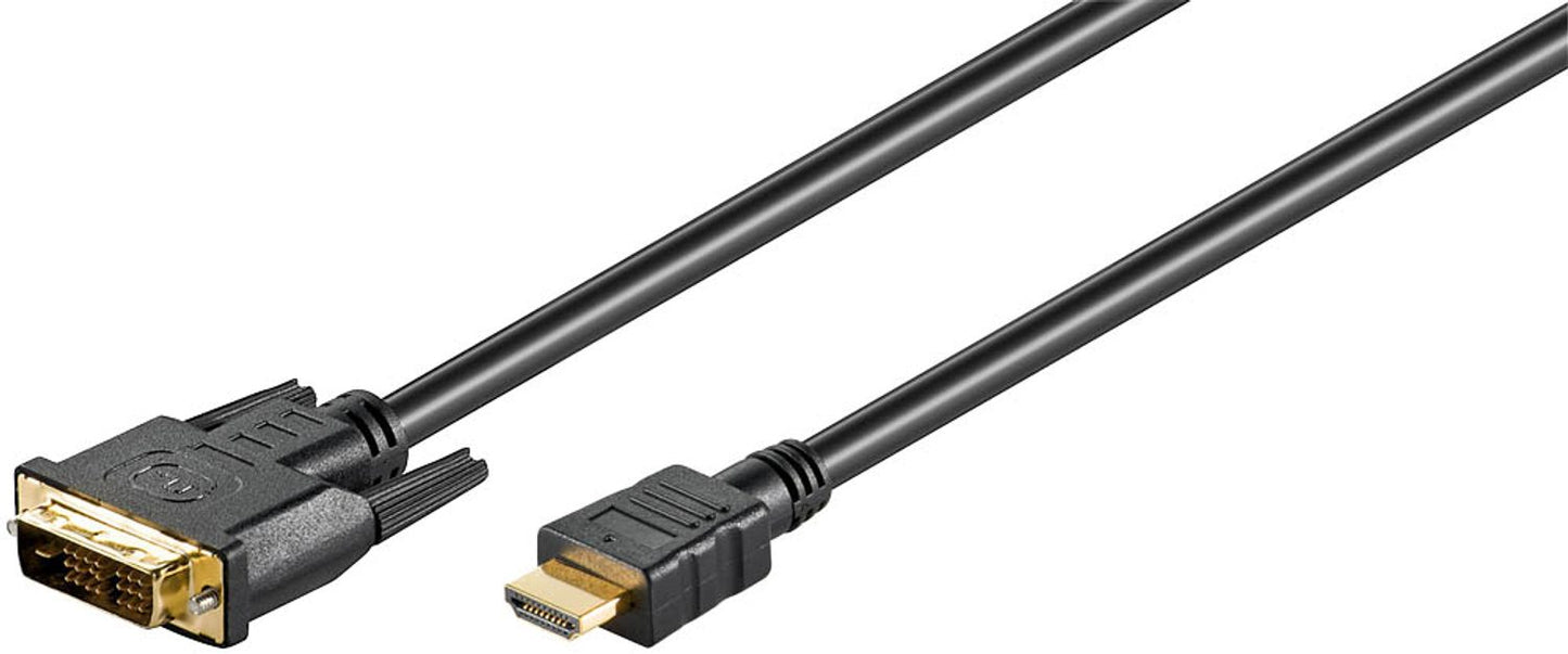 goobay HDMI A/DVI-D Kabel schwarz, 1 St.