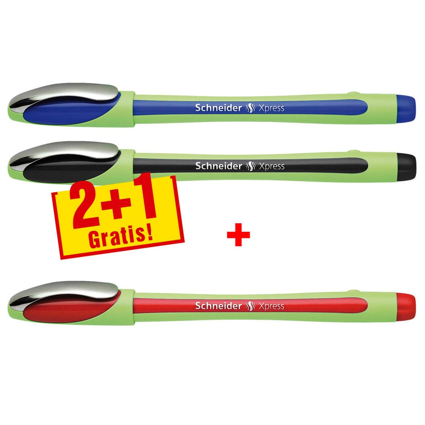 Schneider + 1 GRATIS: Xpress Fineliner farbsortiert 0,8 mm, . + GRATIS 1 Fineliner Xpress rot | 190093 | 1 Aktionspack = 2 St.