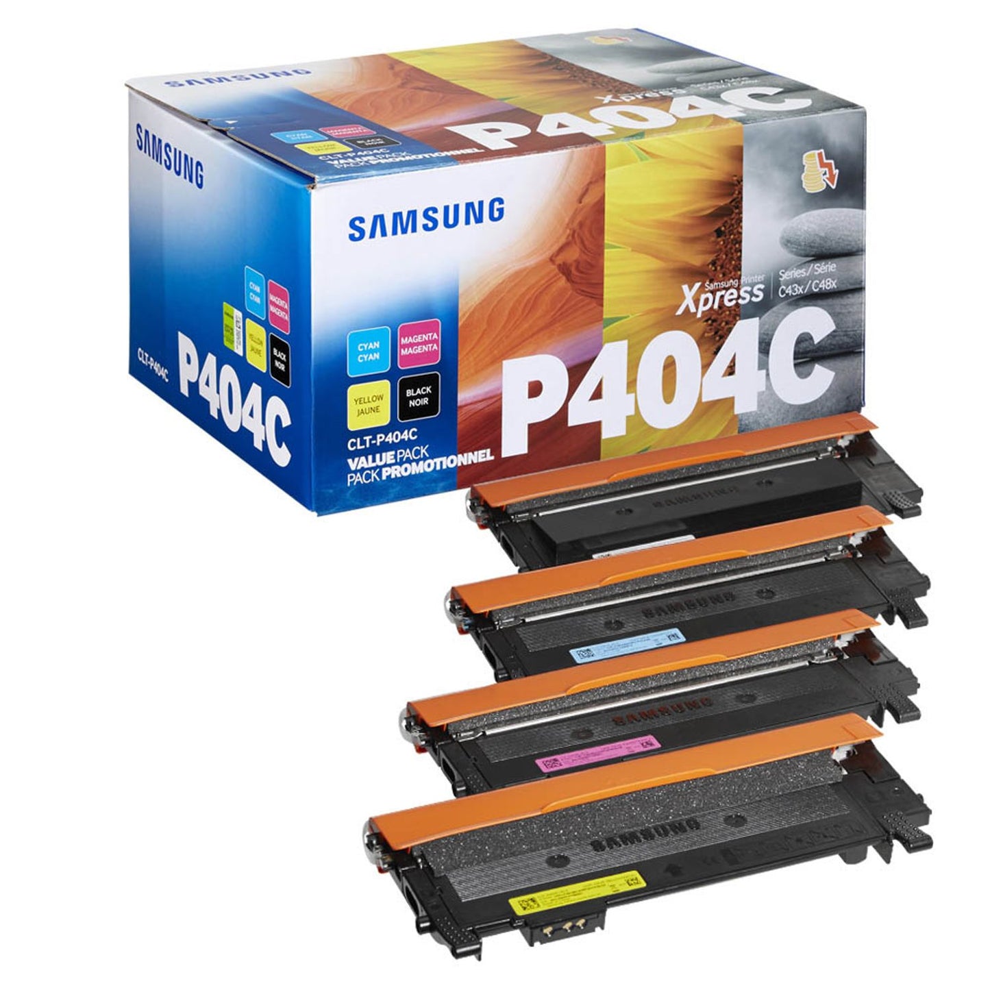 HP CLT-P404C () schwarz, cyan, magenta, gelb Toner, 4er-Set | SU365A | 1 Pack = 4 St.