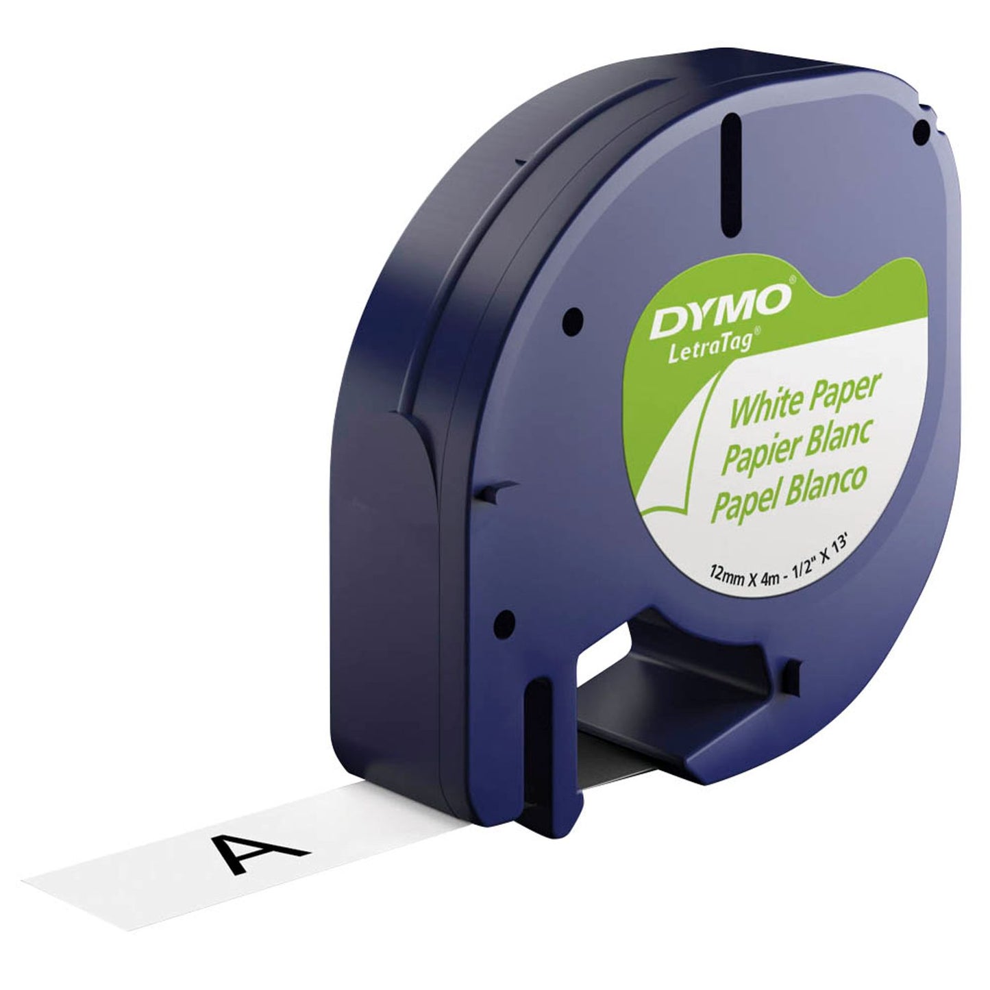 DYMO Schriftband LetraTag 91220 , 12 mm schwarz auf weiß | S0721510