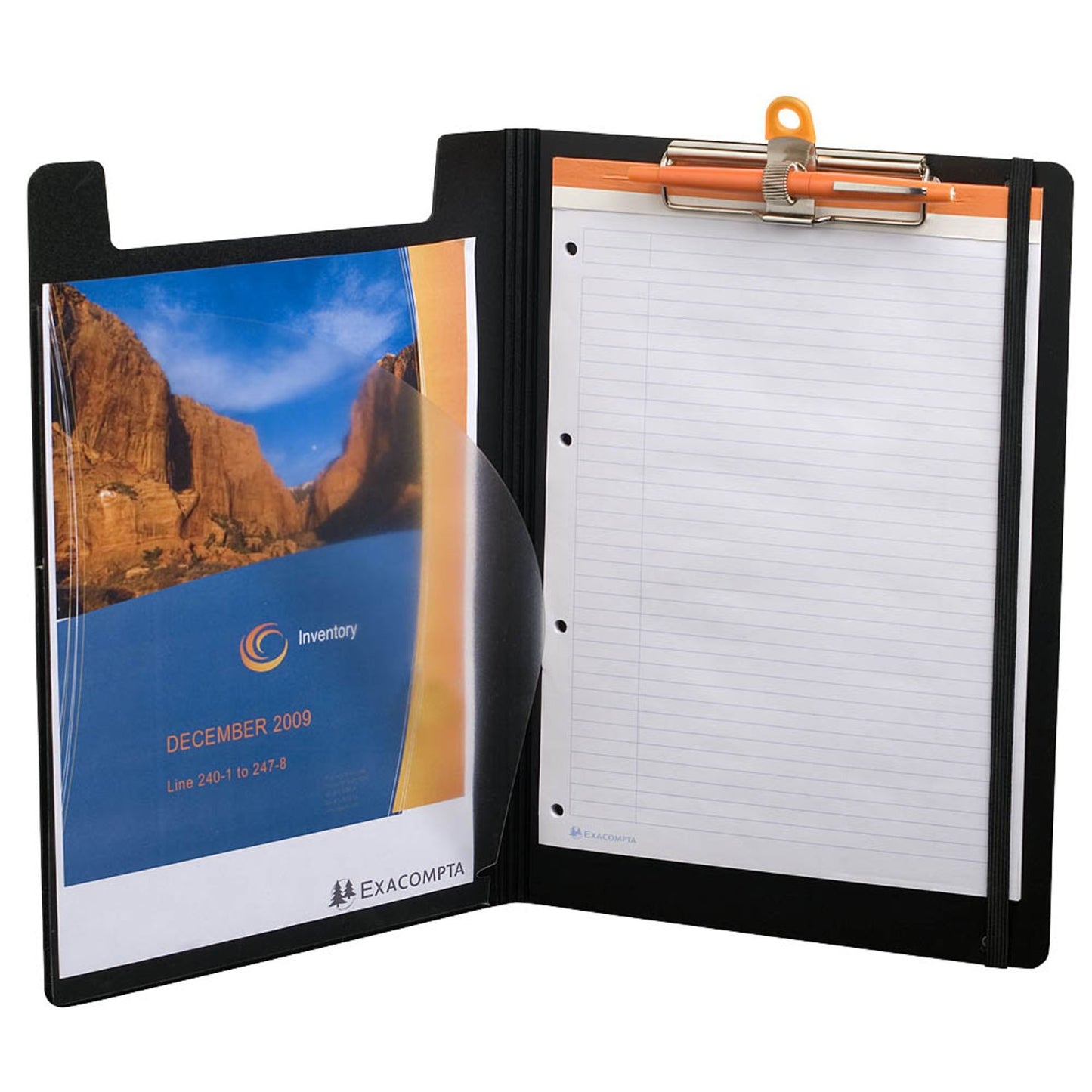 Exacompta Klemmbrettmappen Exaboard Klappe DIN A4 schwarz Kunststoff | 52134E