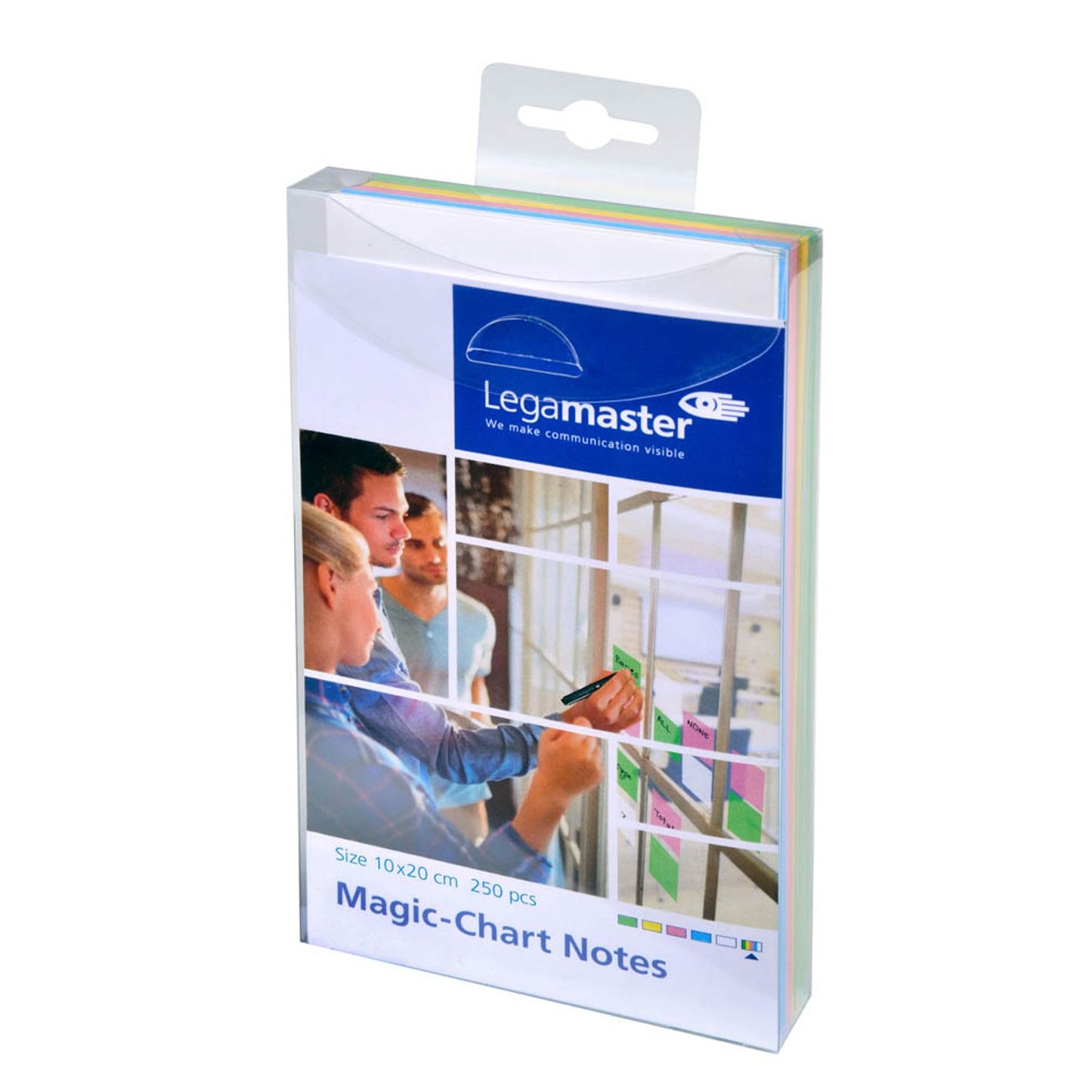 Legamaster Moderationskarten Magic-Chart Notes farbsortiert 10,0 x 20,0 cm | 7-159494 | 1 Pack = 250 St.