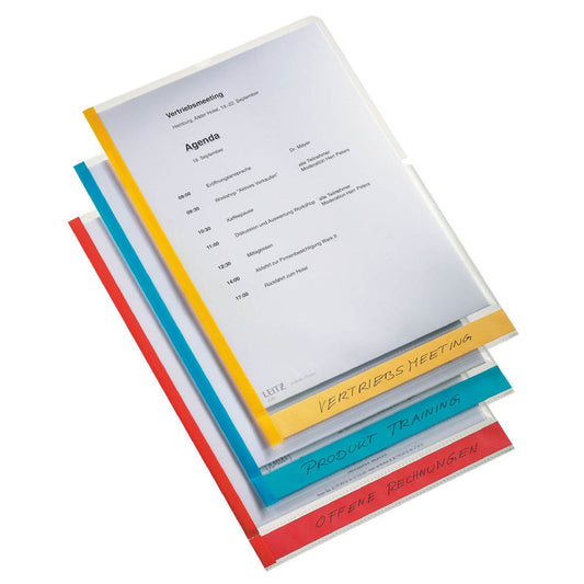 LEITZ Sichthüllen Desk Free 4080 DIN A4 glasklar glatt 0,15 mm | 40803000 | 1 Pack = 6 St.