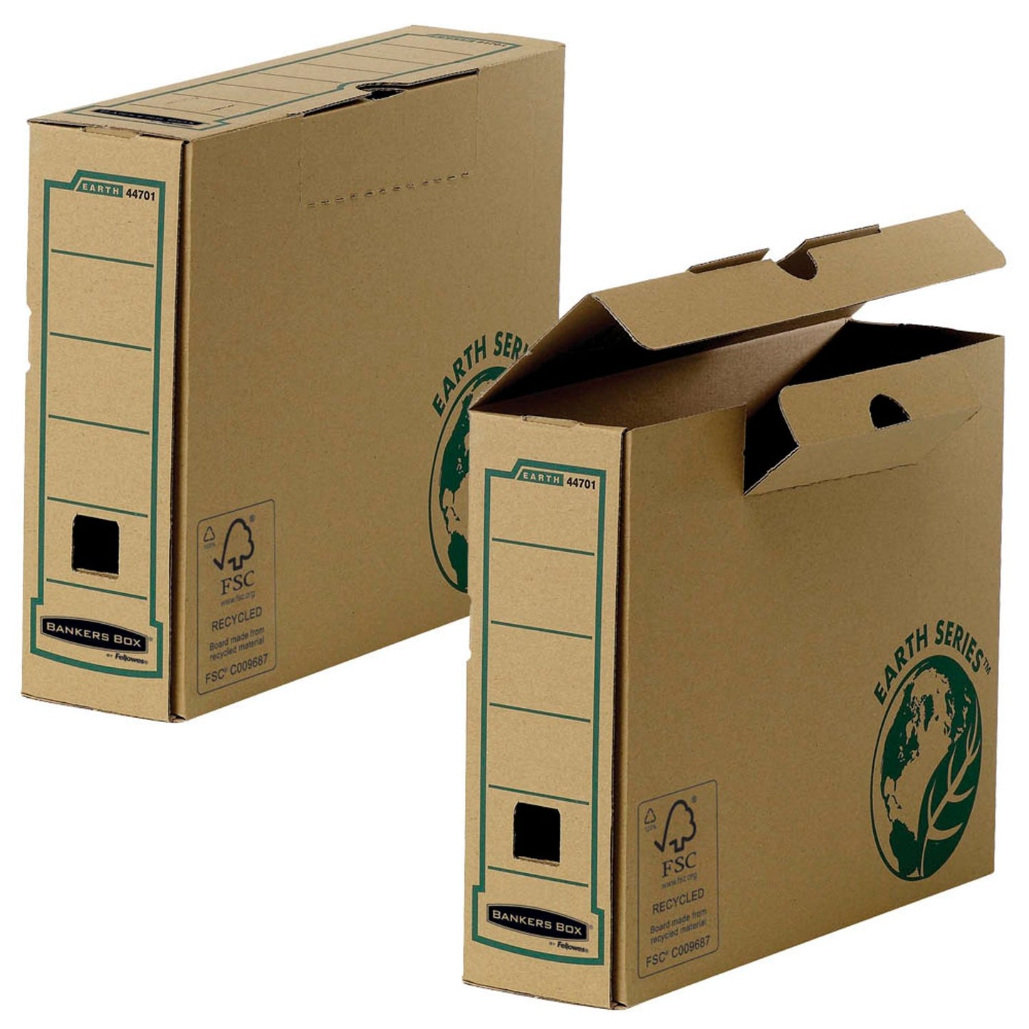 Bankers Box Archivboxen Earth Series 80mm A4 braun 8,0 x 31,9 x 25,4 cm | 4470101 | 1 Pack = 20 St.