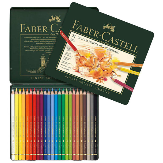 FABER-CASTELL POLYCHROMOS Buntstifte farbsortiert | 110024 | 1 Pack = 24 St.