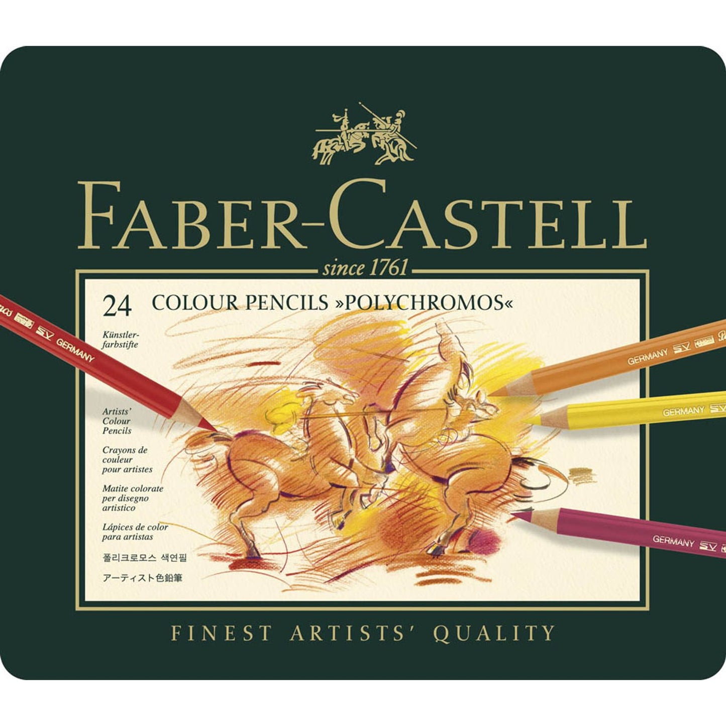 FABER-CASTELL POLYCHROMOS Buntstifte farbsortiert | 110024 | 1 Pack = 24 St.