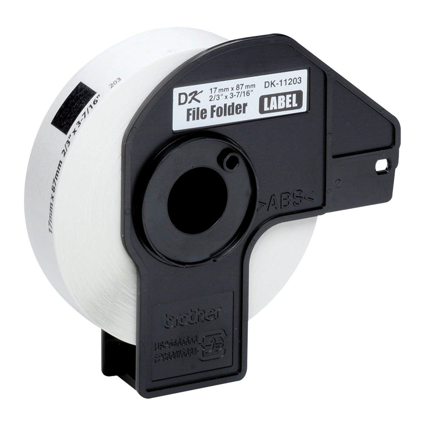 brother Etikettenrolle für Etikettendrucker weiß, 17,0 x 87,0 mm, 1 x 300 Etiketten | DK11203 | 1 Pack = 300 Etiketten