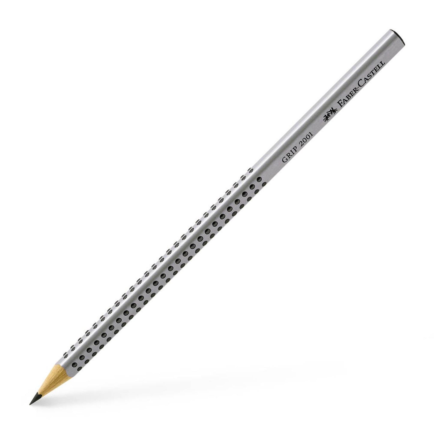 FABER-CASTELL GRIP 2001 Bleistift-Set HB silber mit Radierer | 117080