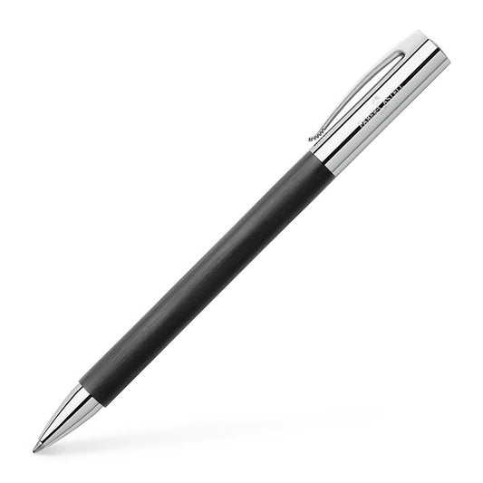 FABER-CASTELL Kugelschreiber AMBITION Edelharz schwarz, Schreibfarbe: schwarz | 148130