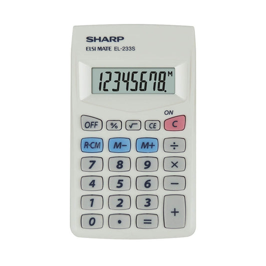 SHARP EL-233S Taschenrechner weiß | SH-EL233S